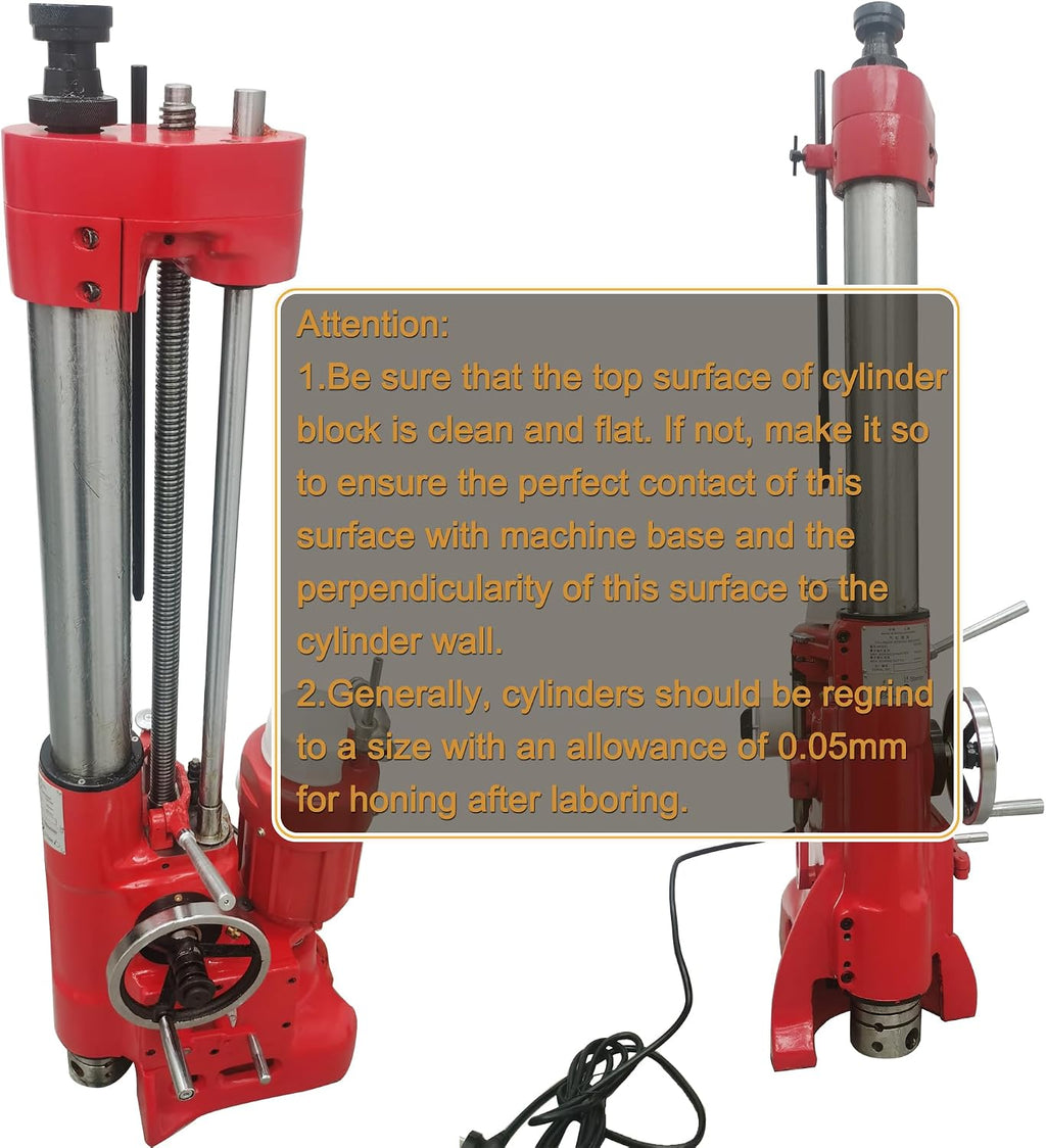 Cylinder Boring Machine Vertical Mechanical Car Repair Equipment Engine Cylinder Boring Device with Boring Range 3.15-6.5'' Max Boring Depth 15.75'' for Auto Engine Cylinder Repair 220V
