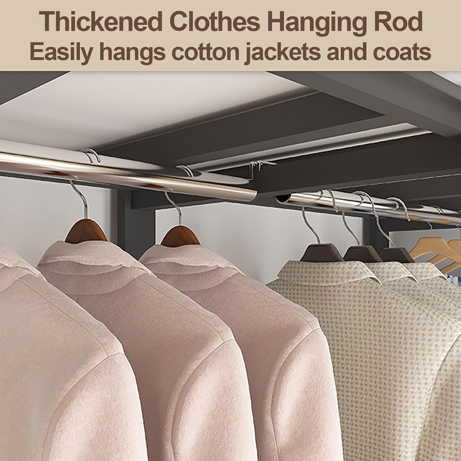 Foldable Wardrobe Closet With Cover, Metal Garment Racks For Hanging Clothes, Portable Freestanding Covered Coat Storage, Organizer For Bedrooms(Yellow1,173cm/68.1inch)