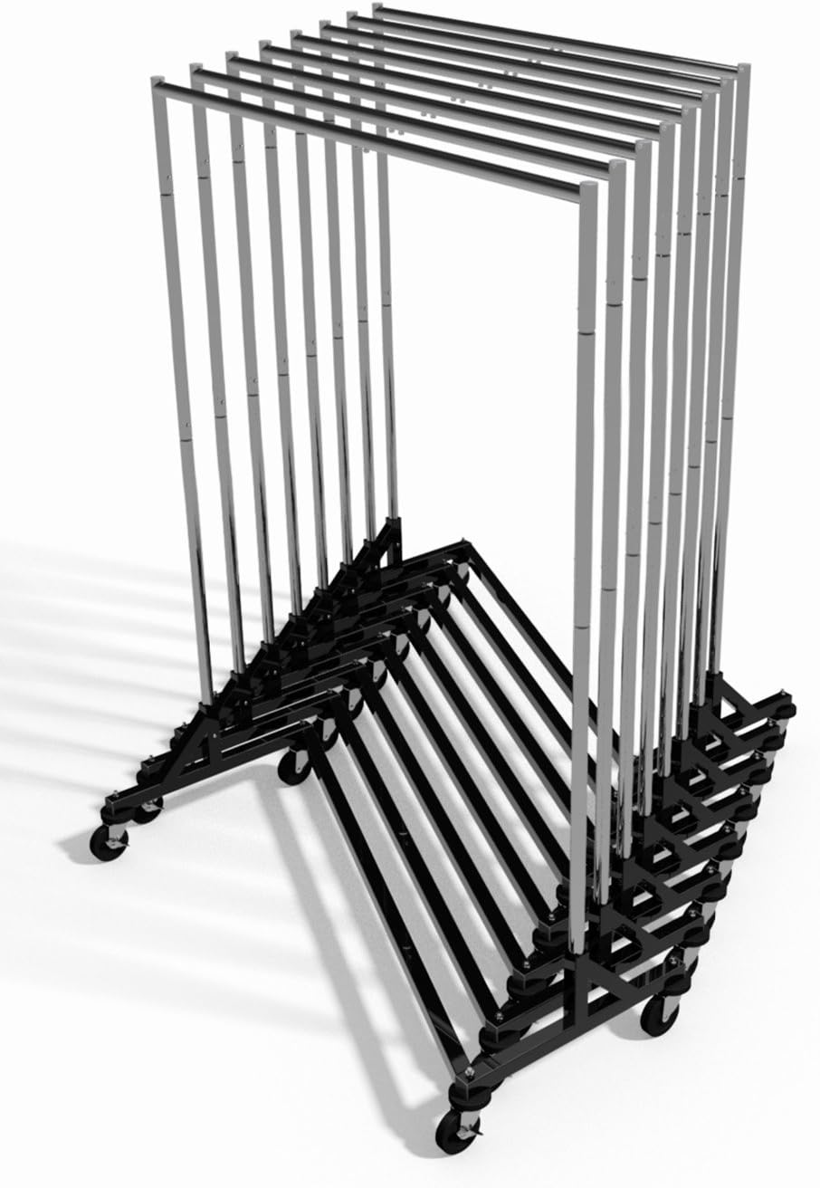 Whitmor Commercial Garment Z-Rack - Silver / Black