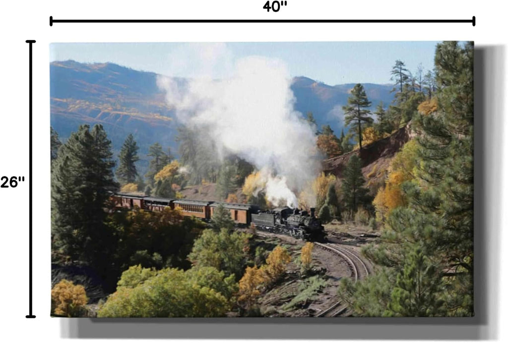 Epic Graffiti 'Durango Silverton Train IV' by Lori Deiter, Canvas Wall Art, 40'x26'