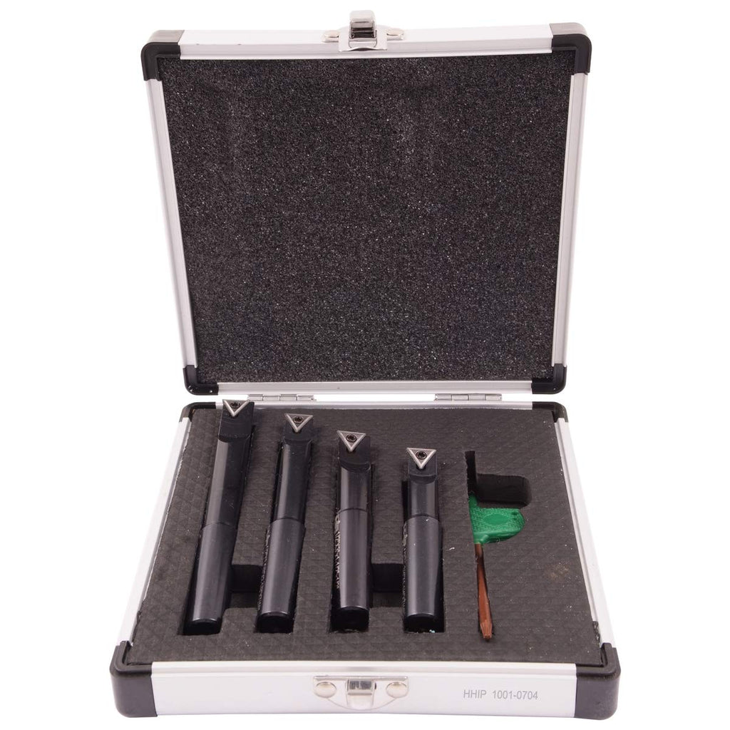 HHIP 1001-0704 4 Piece 1/2 Inch Round Shank Indexable Boring Bar Set