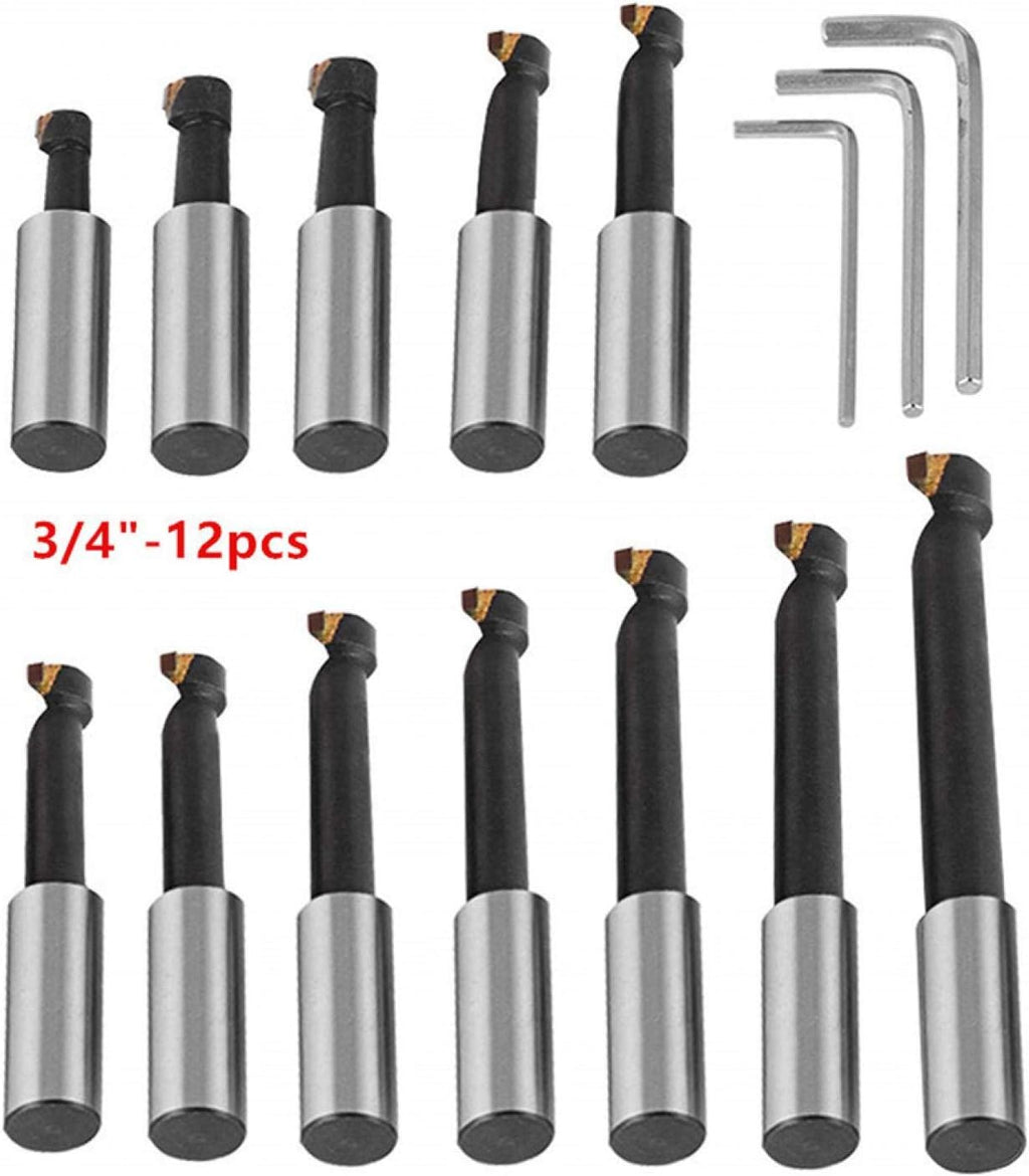 Boring Head Set, 40CR Imperial CNC Milling Tools Kit Including F1-3/4 in Boring Head, R8-1-1/2-18 (7/16) Boring Bar and 3/4in Boring Cutter Set