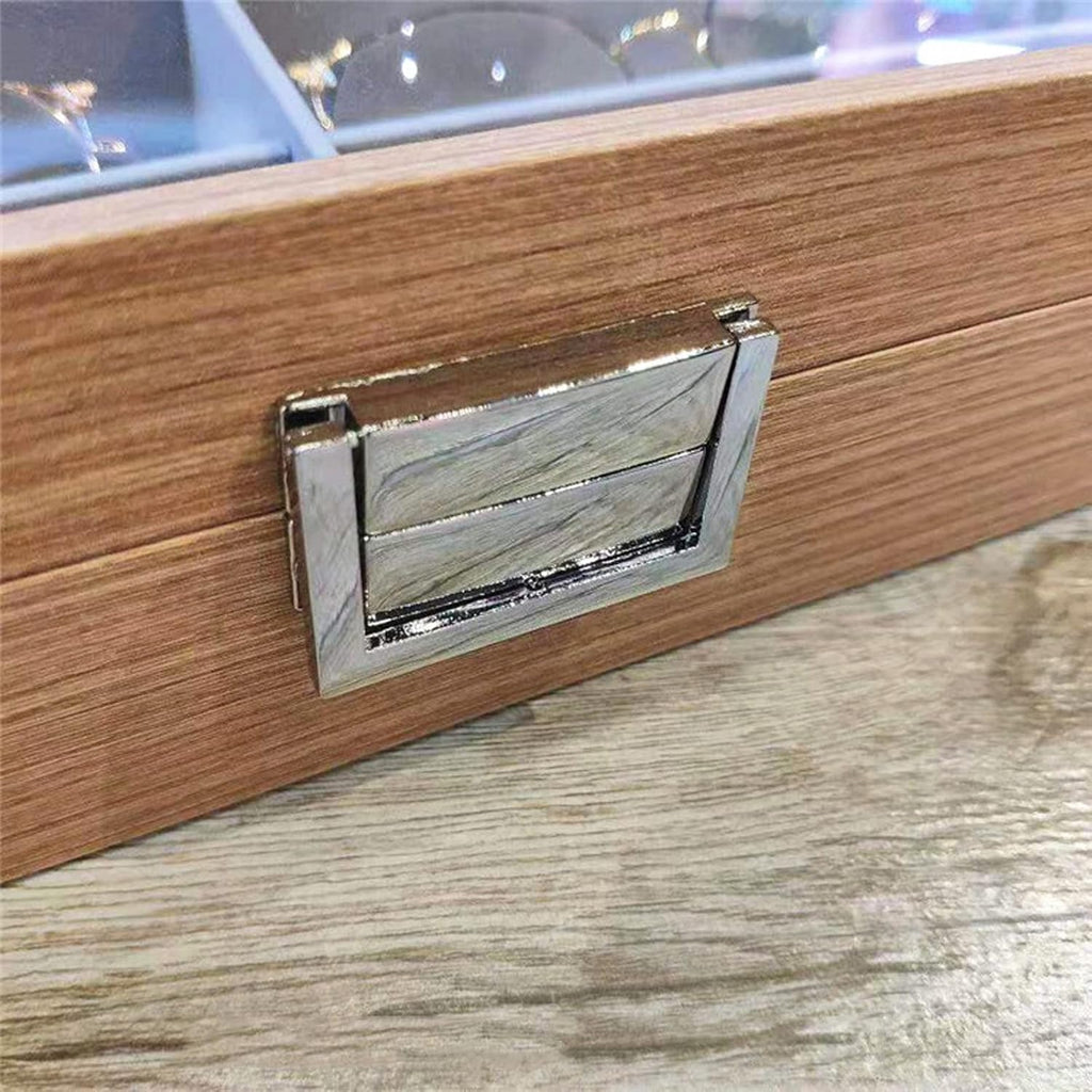 Eyeglass Displays Sunglasses Organizer for Women Men Eyeglasses Eyewear Display Case Sunglass Glasses Storage Holder Box with 8 Slots Display Risers