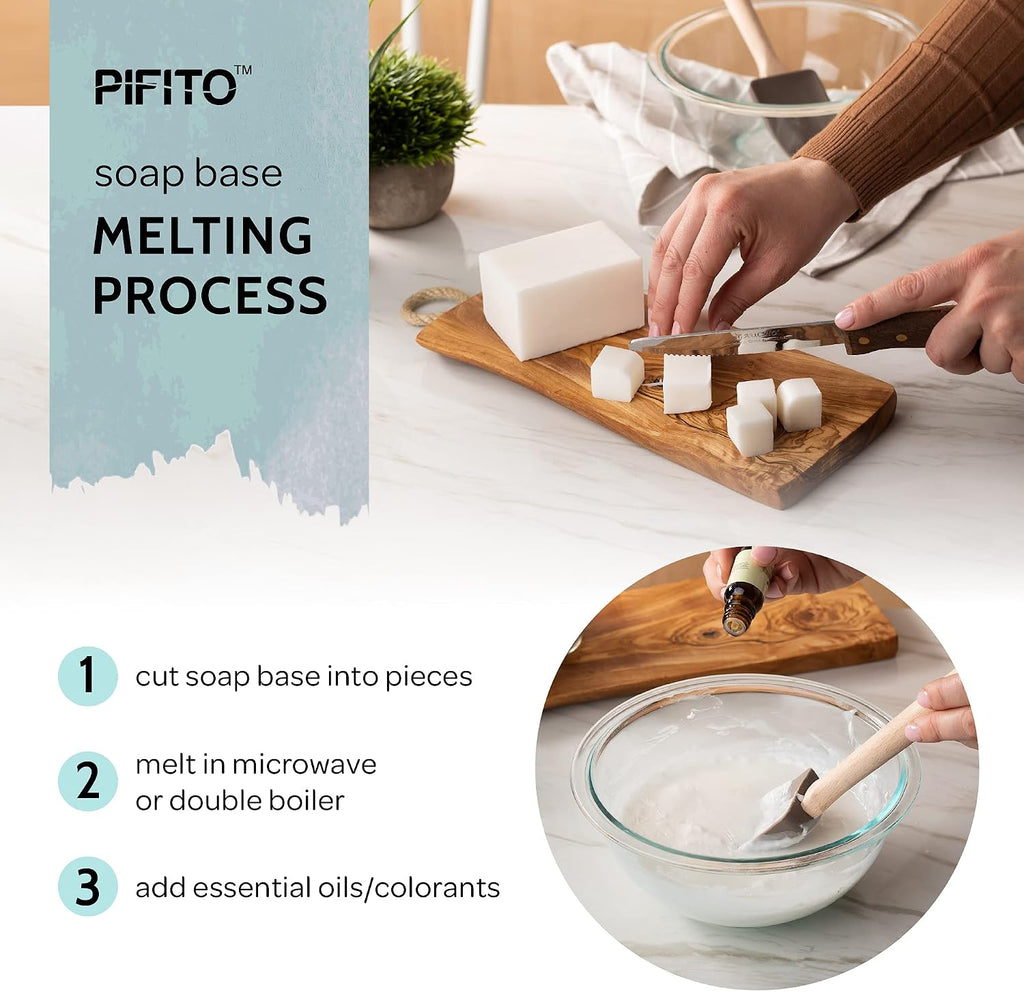 Pifito Goats Milk Melt and Pour Soap Base (25 lb) │ Bulk Premium 100% Natural Glycerin Soap Base │ Luxurious Soap Making Supplies