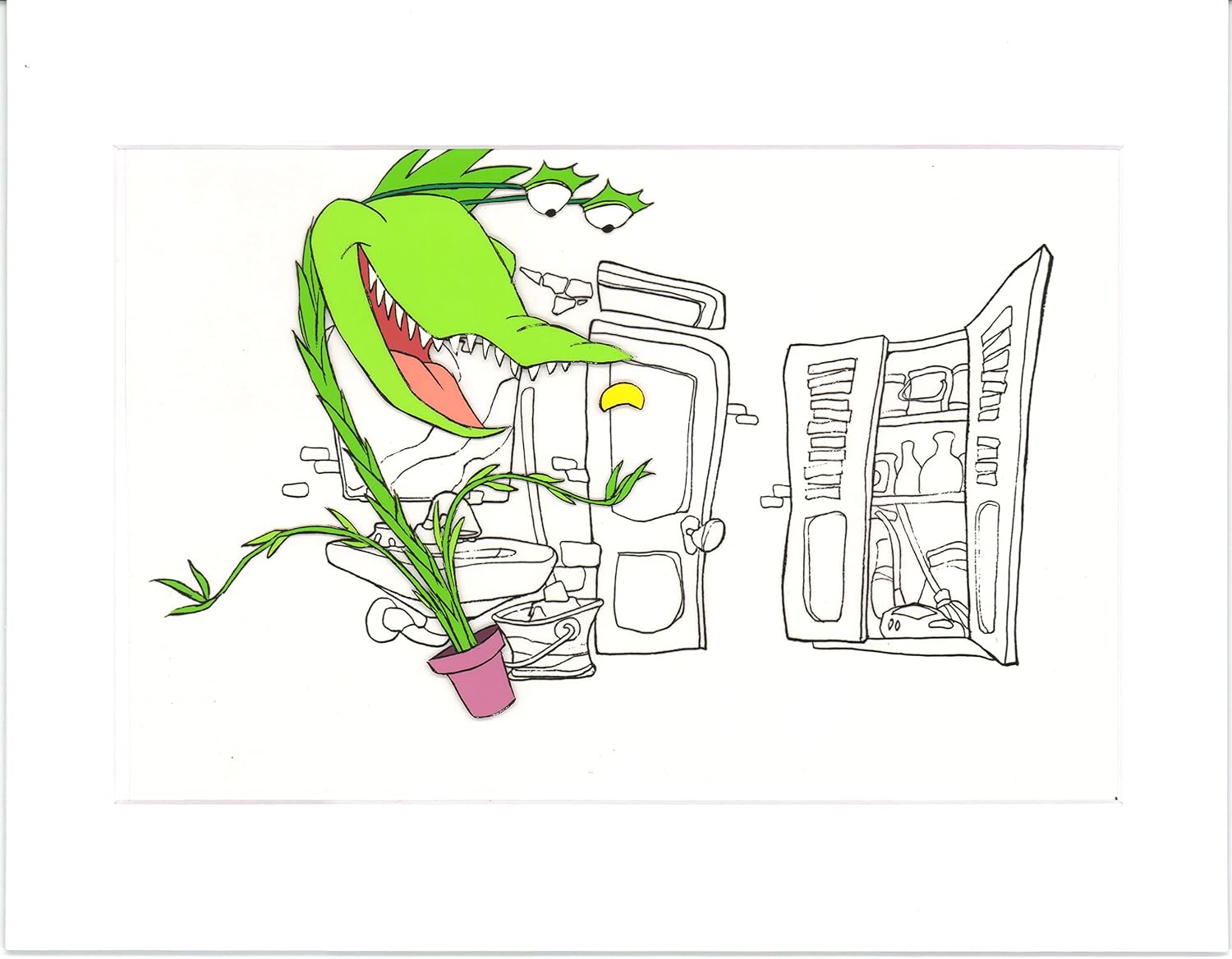 Little Shop of Horrors Junior Monster from Marvel Original Production Animation Cel 1991 b5583