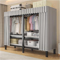 Foldable Clothe Rack with Cover, Portable Wardrobe Closet for Bedroom, Garment Rack for Hanging Clothes, Organizer Storage Closet for Bedroom(Grey1,127cm/50inch)
