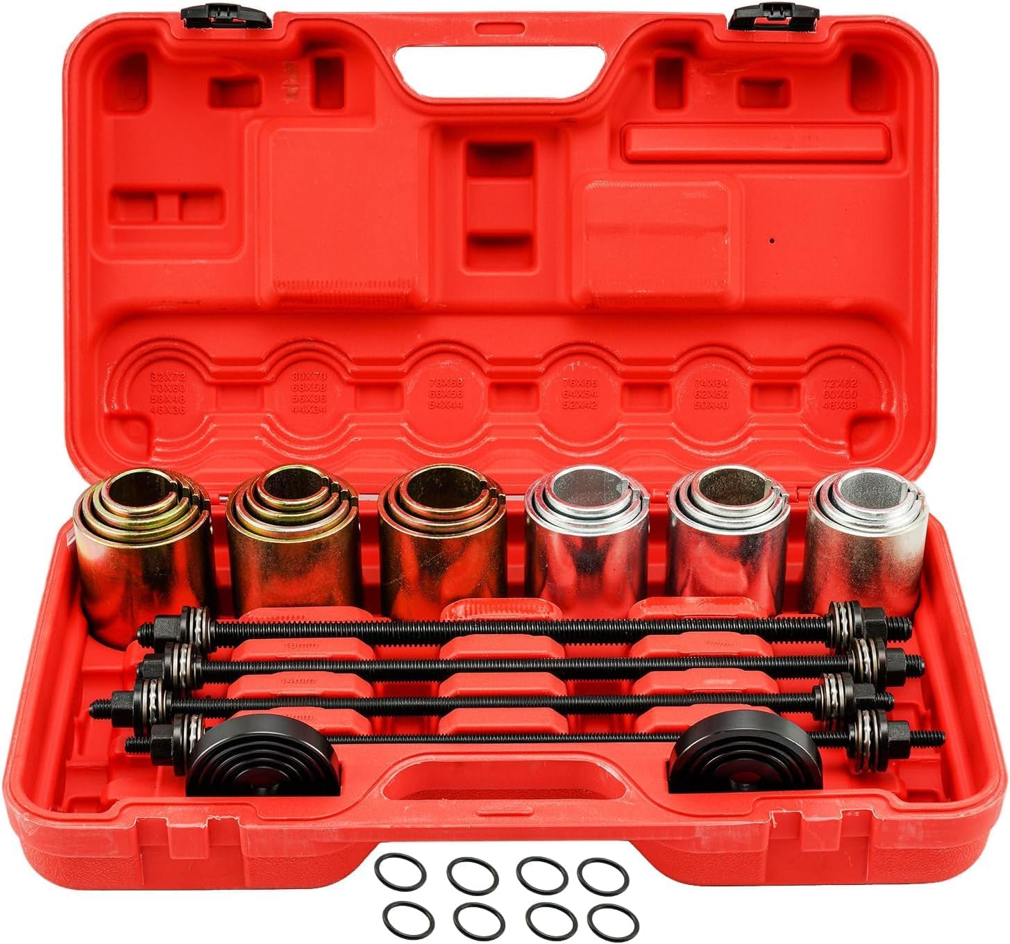 Engine Timing Tool Kit Bushing Installation Tool, 26Pc Universal Compression Pull Sleeve Kit Bushing Installation & Removal Tool Kit,
