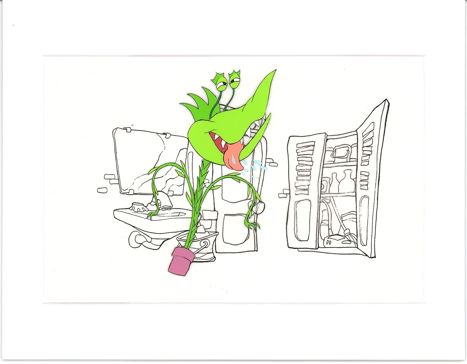 Little Shop of Horrors Junior Monster from Marvel Original Production Animation Cel 1991 b5607