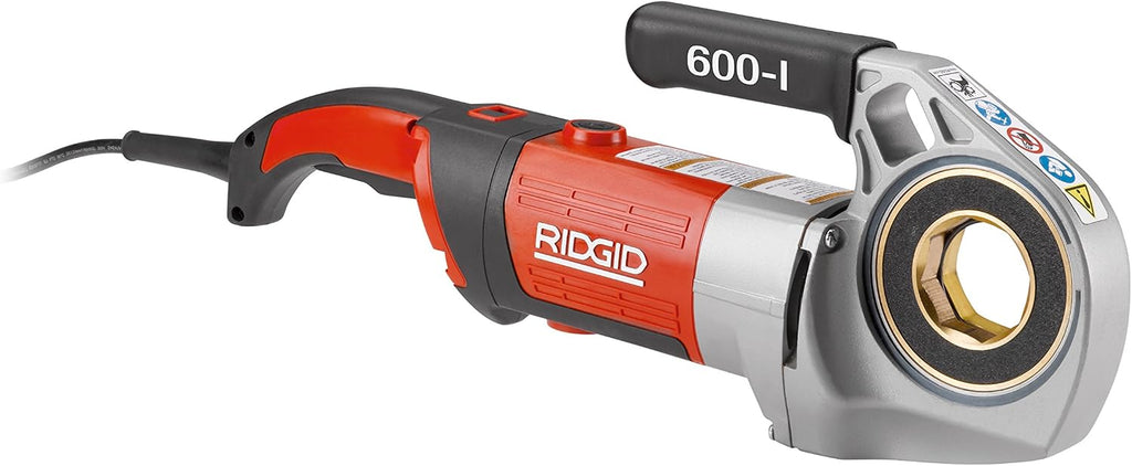 RIDGID 44918 Model 600-I Hand-Held Power Drive Kit, Pipe Threading Machine and 1/2-Inch to 1 1/4-Inch 11-R NPT Pipe Threading Die Heads with Carrying Case