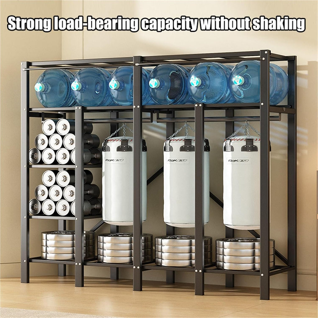 Portable Closet Rack Heavy-Duty Foldable Garment Racks With Cover, 1200lbs Enclosed Wardrobe With Independent Area & Hanging Rods, Freestanding Metal Clothes Rack For Bedding Storage(168cm)