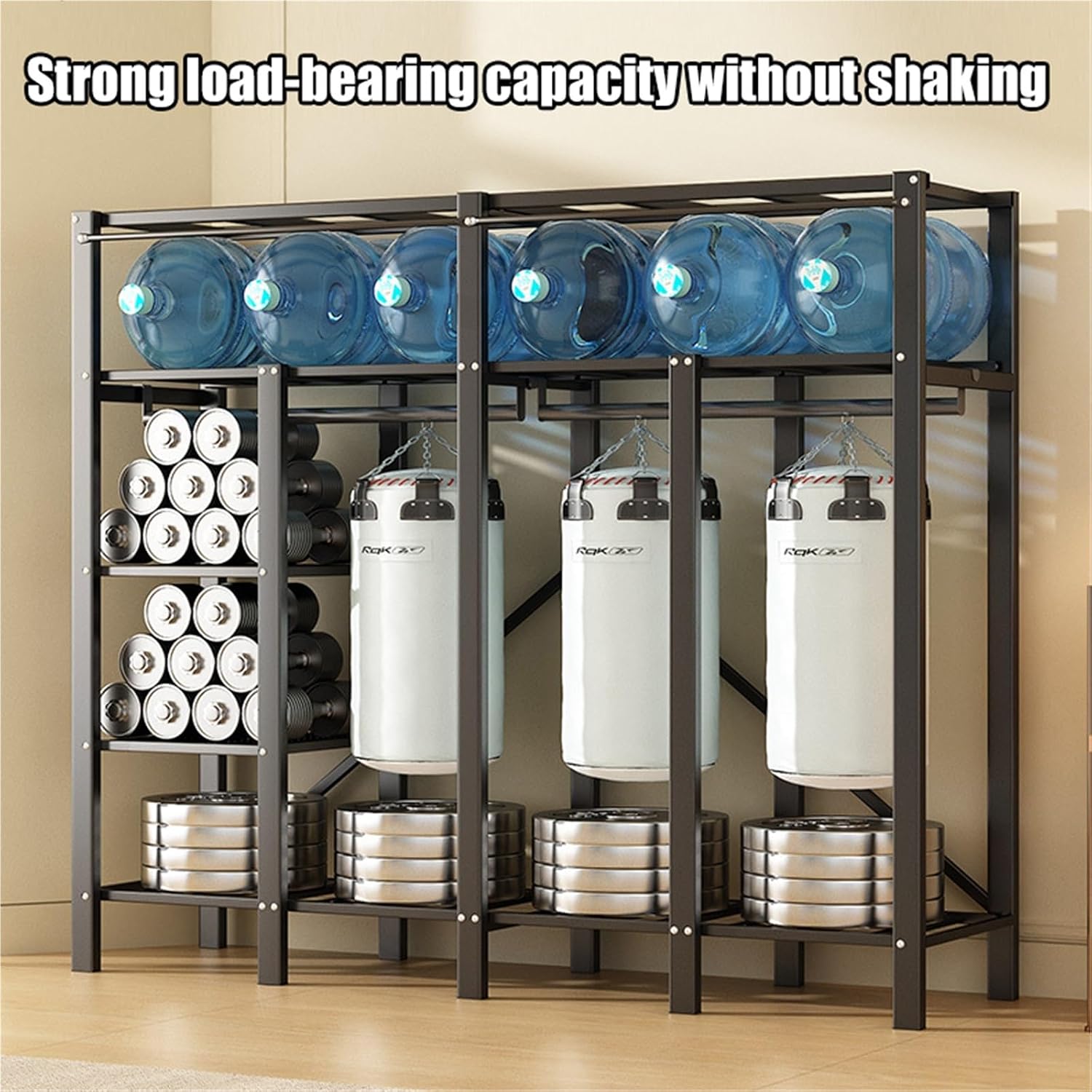 Portable Closet Rack Heavy-Duty Foldable Garment Racks With Cover, 1200lbs Enclosed Wardrobe With Independent Area & Hanging Rods, Freestanding Metal Clothes Rack For Bedding Storage(168cm)