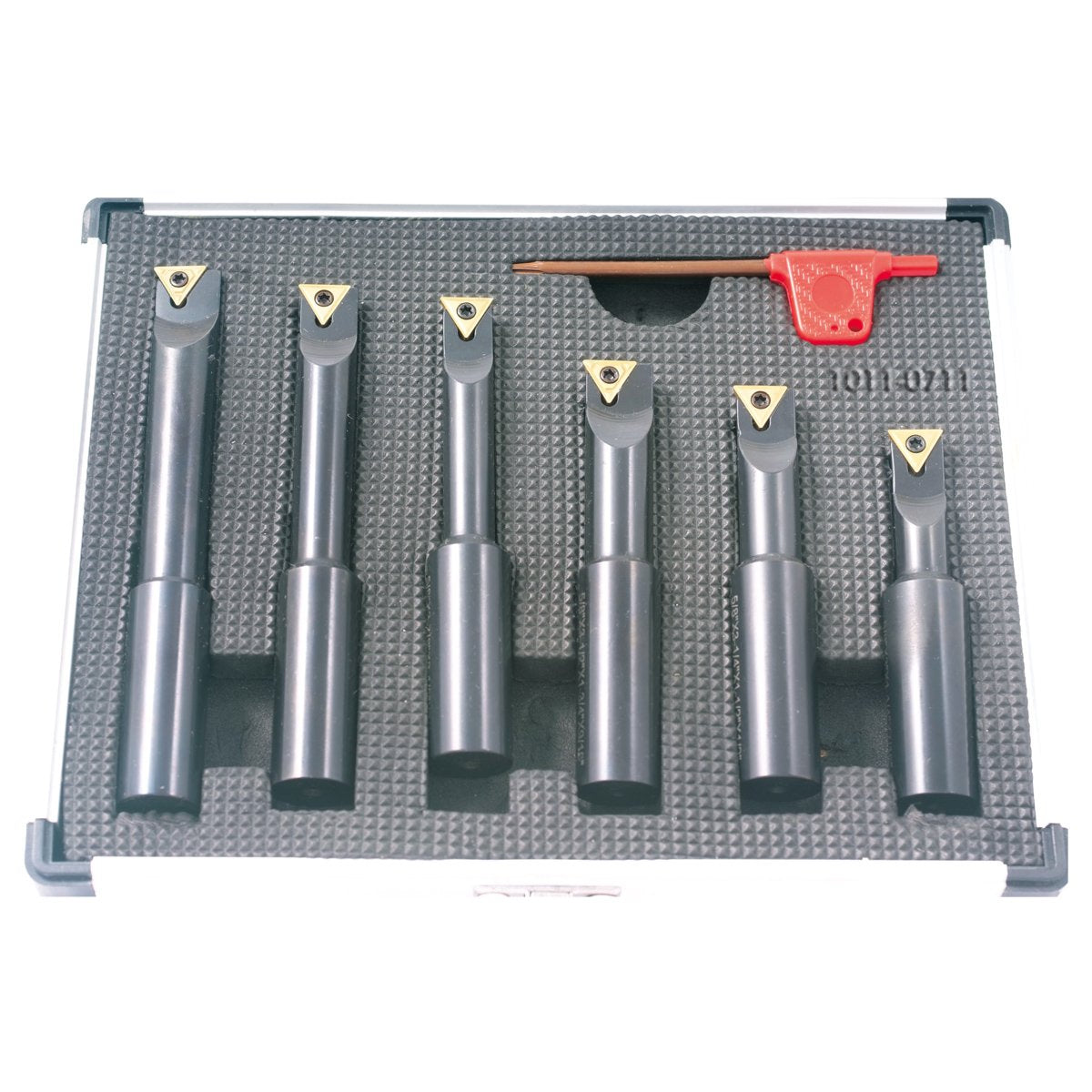 HHIP 1001-0711 Pro Series 6 Piece 5/8' Round Shank Indexable Boring Bar Set