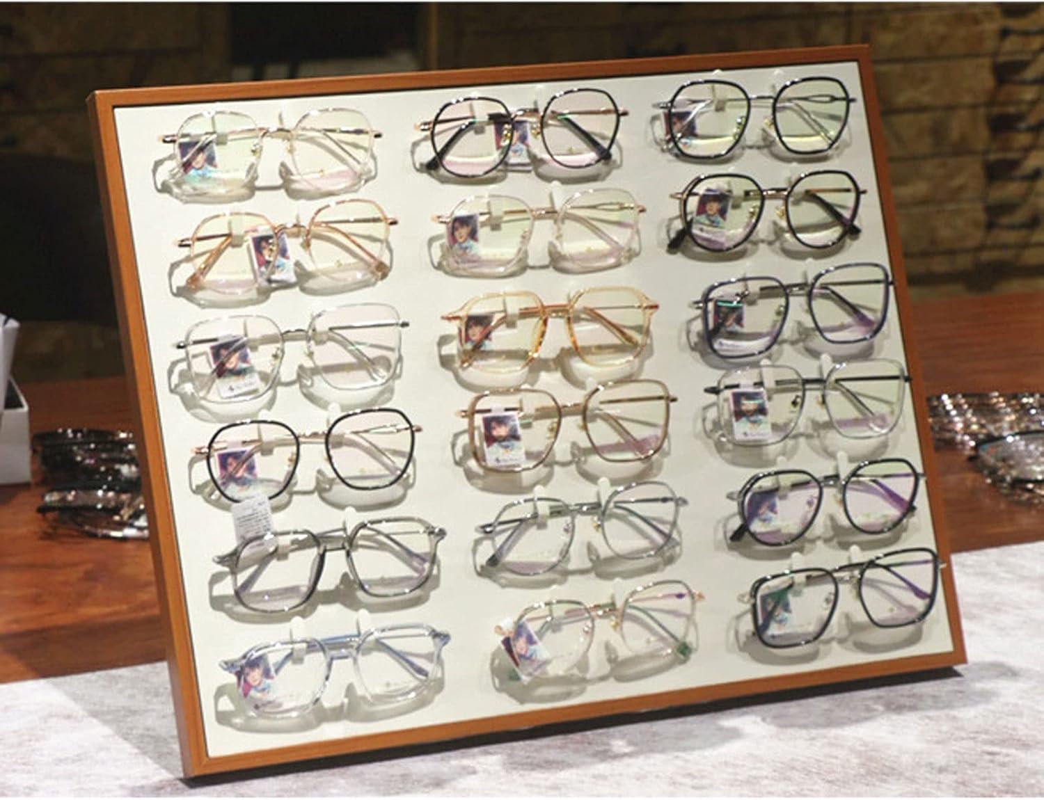 Eyeglass Displays 12/16/18 Piece Sunglass Eyewear Eye Wear Display Tray Case Stand Sunglasses Storage Organizer Eyeglasses Display Case Eyewear Storage Display Risers(C)