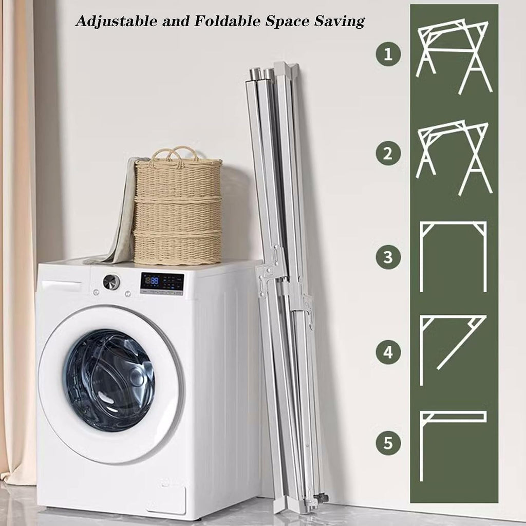 Stainless Steel Clothes Drying Rack,Clothes Dryer Rack Outdoor,Racks for Laundry Room,Clothes Drying Rack Folding Indoor,Garment Racks for Hanging Clothes with Wheels(200cm/79 in)