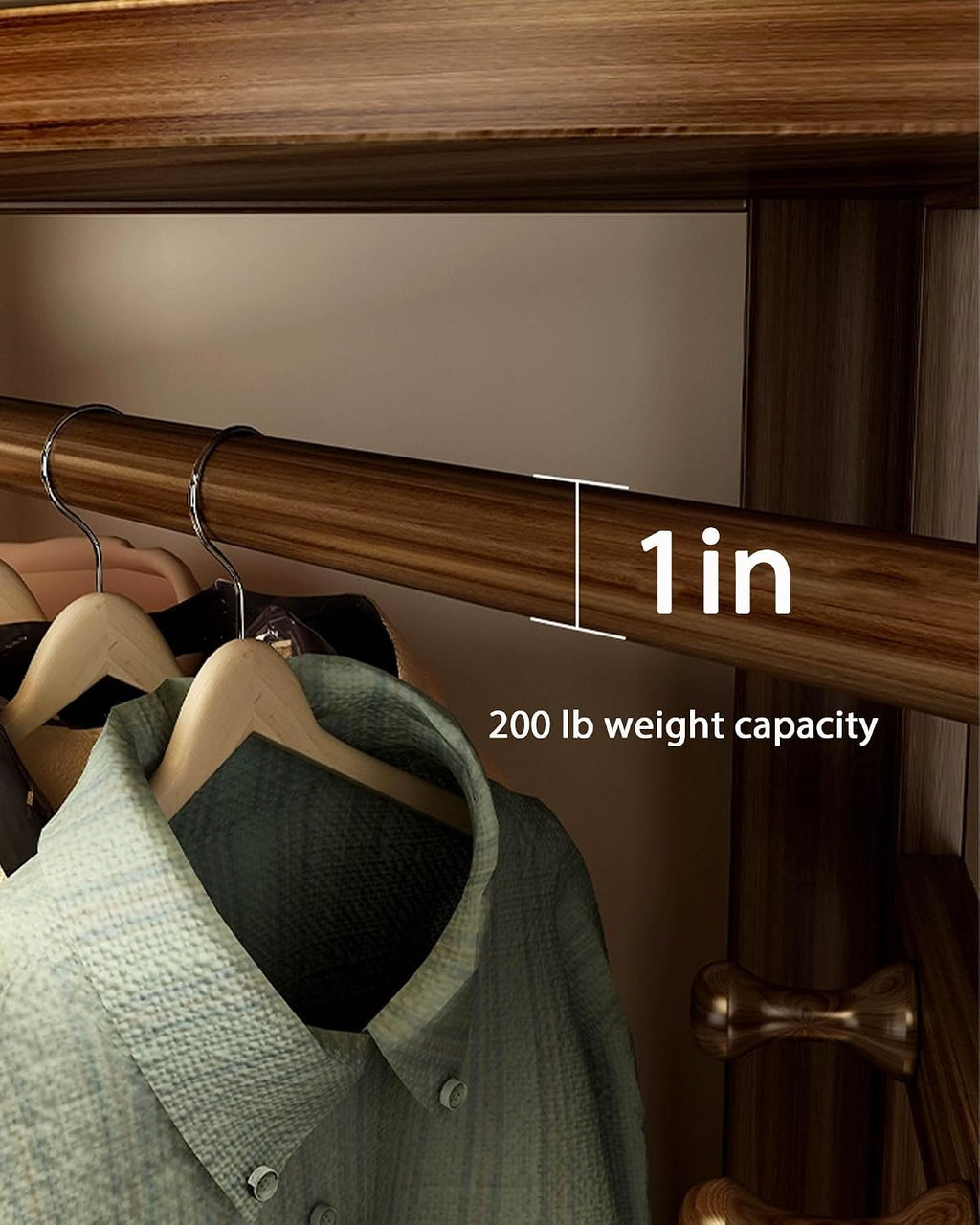 Bamboo Clothing Rack Corner Coat Rack with Hooks Stand Hall Trees Adjustable Storage Space Clothes Hanging Rail Garment Rack Anti-Tip Movable Clothing Display Rack for Bedroom Entryway