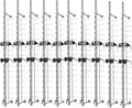 10Pcs Aluminum Sunglass Holder with Lock Wall-Mounted Sunglasses Rack Organizer Storage Eyewear Glasses Display Stand Eyeglass Decorative Display Rod,Hold 16 Frames