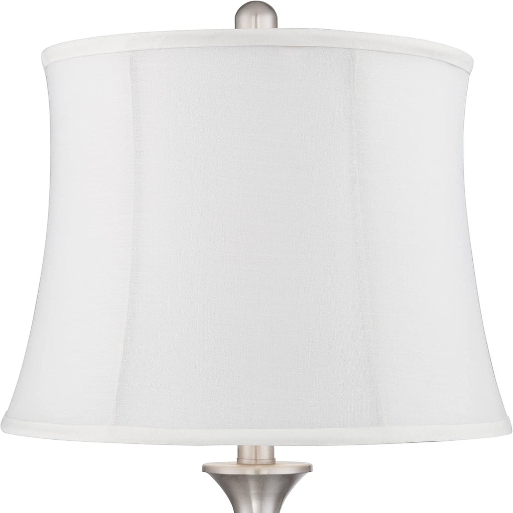 Regency Hill Arden 25' High Twist Modern Coastal Table Lamps Set of 2 Green-Blue Glass White Shade Living Room Bedroom Bedside Nightstand House Office Home Reading Kitchen Entryway Console Family