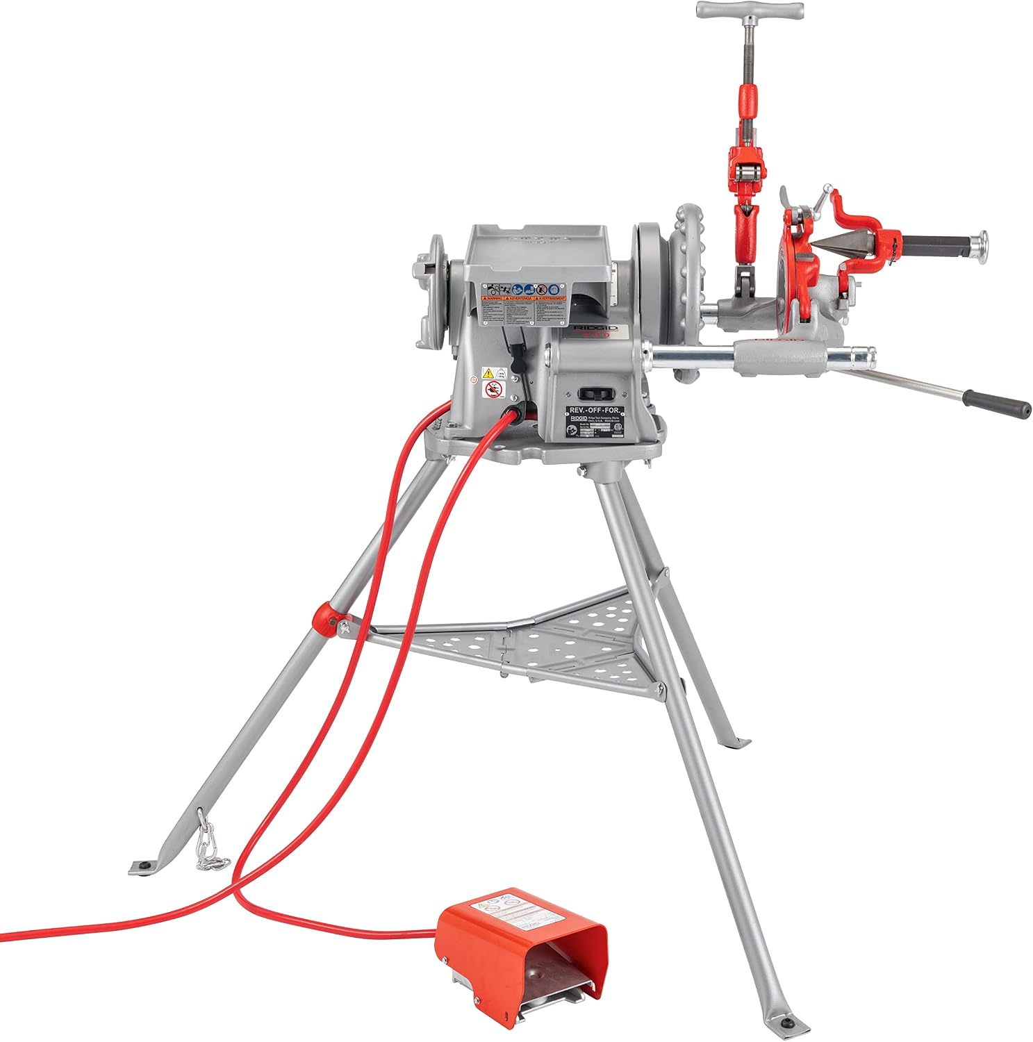 RIDGID 15682 Model 300 Power Drive Complete, 38 RPM Pipe Threading Machine with 1/2-Inch to 3/4-Inch, 1-Inch to 2-Inch Universal Alloy Threading Die Heads, Oiler