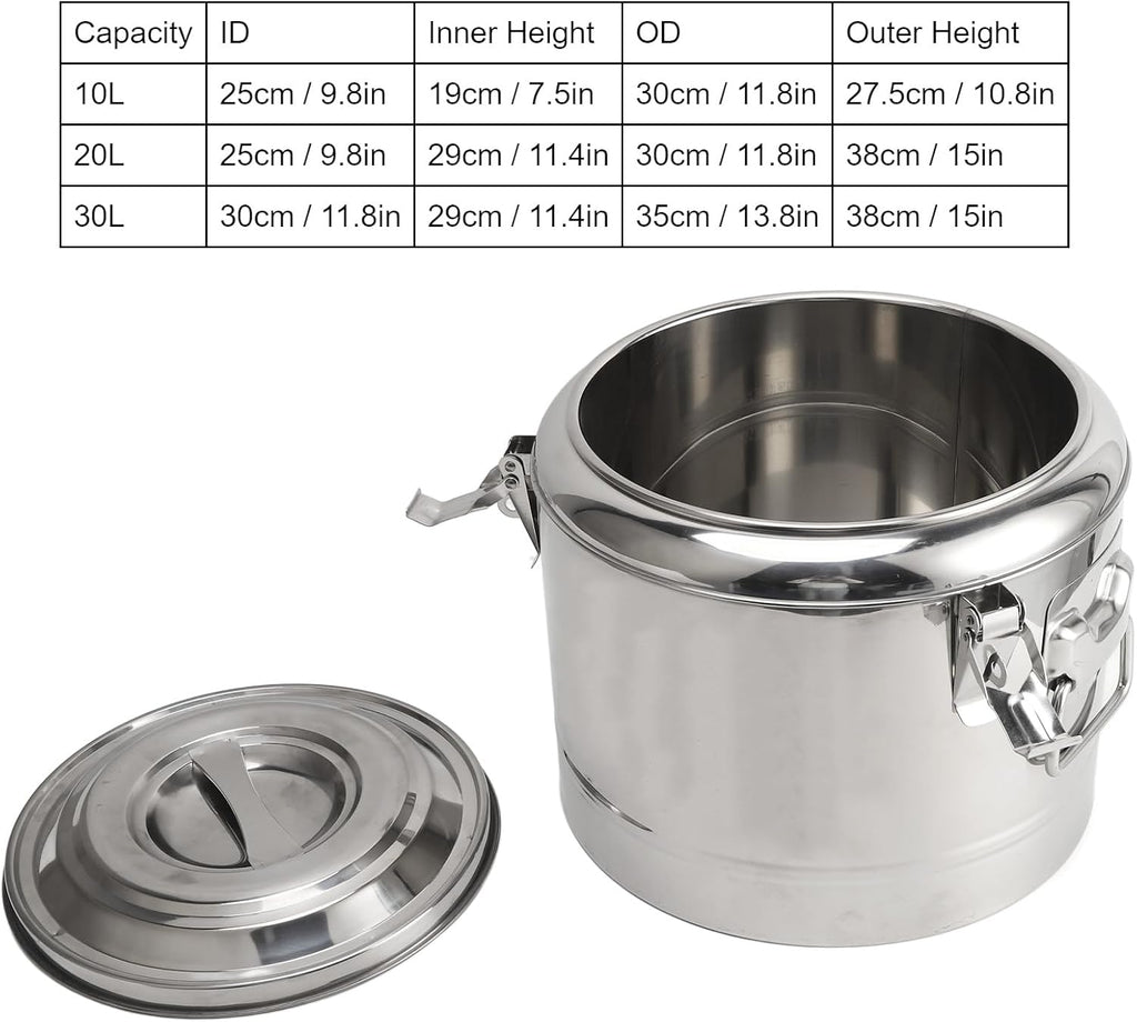 Stainless Steel Insulated Beverage Dispenser, Insulated Thermal Hot and Cold Coffee Carafe Drink Dispenser, Large Capacity, for Hot Water Tea Milk (30L)