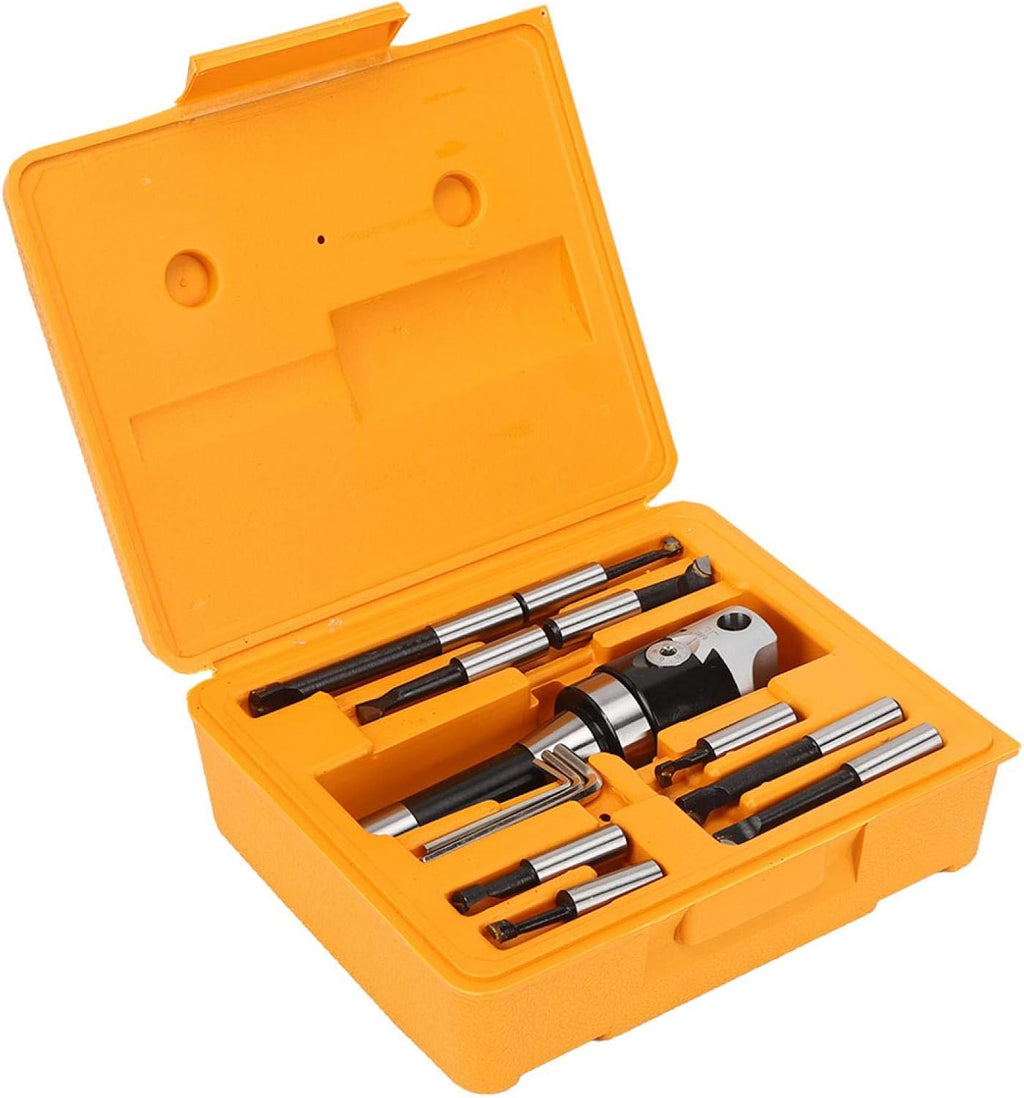 Boring Head Set 9pcs 2' w/R8 Shank 1/2' Carbide Boring Bar Set Bridgeport CNC Milling Set Mechanical Accessory