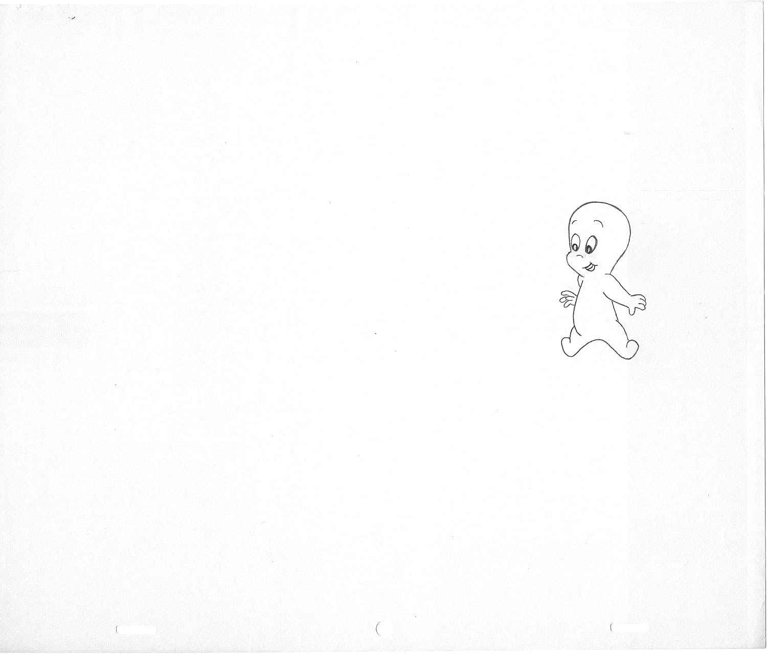 Casper the Ghost Production Animation Cel Drawing 1979 Hanna Barbera 72-003