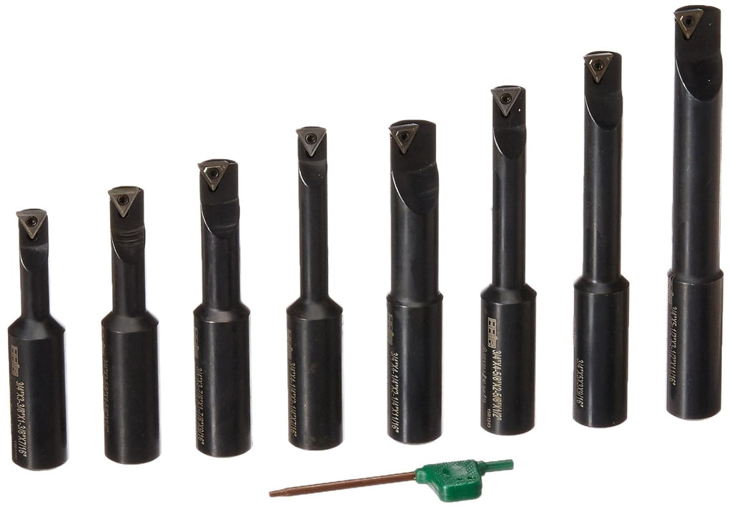 HHIP 1001-0708 8 Piece 3/4 Inch Round Shank Indexable Boring Bar Set