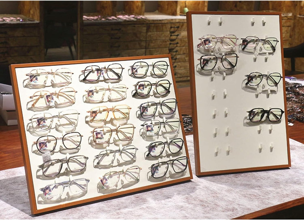 Eyeglass Displays 12/16/18 Piece Sunglass Eyewear Eye Wear Display Tray Case Stand Sunglasses Storage Organizer Eyeglasses Display Case Eyewear Storage Display Risers(B)