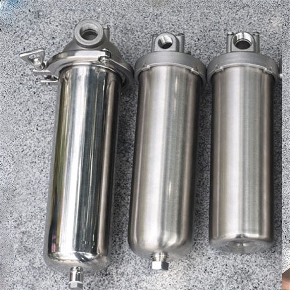 Thread/Clamp DN25 Front Filter SS304 Stainless Steel Water Tap Pipe Central Water Purifier Pre-filter with Drain Outlet - (Thread Specification: 20inch ScrewThread)