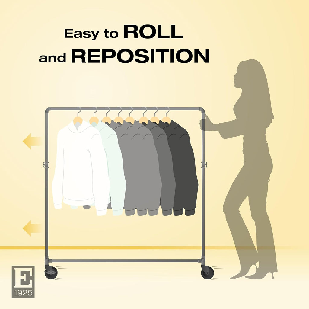 Adjustable Rolling Rack – Econoco Vintage Pipeline 2 Way Ballet Clothes Hanging Fixture