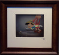Pinocchio and Jiminy Cricket Vintage Courvoisier Framed Animation Production Cel - Walt Disney