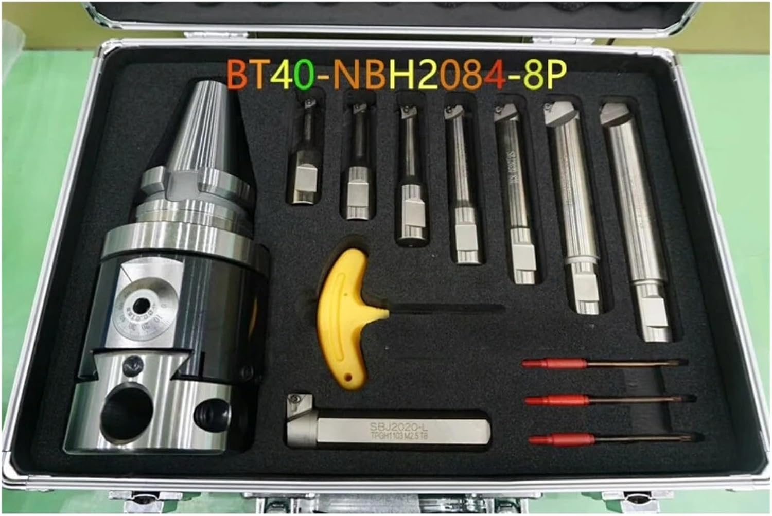 Boring-Tool-Suit NBH2084 fine Boring Head BT30 NT30 BT40 SK40 NT40+ 8pcs 20mm Boring Bar Boring rang 8-280mm Boring Tool Set(BT40-NBH2084-8P)