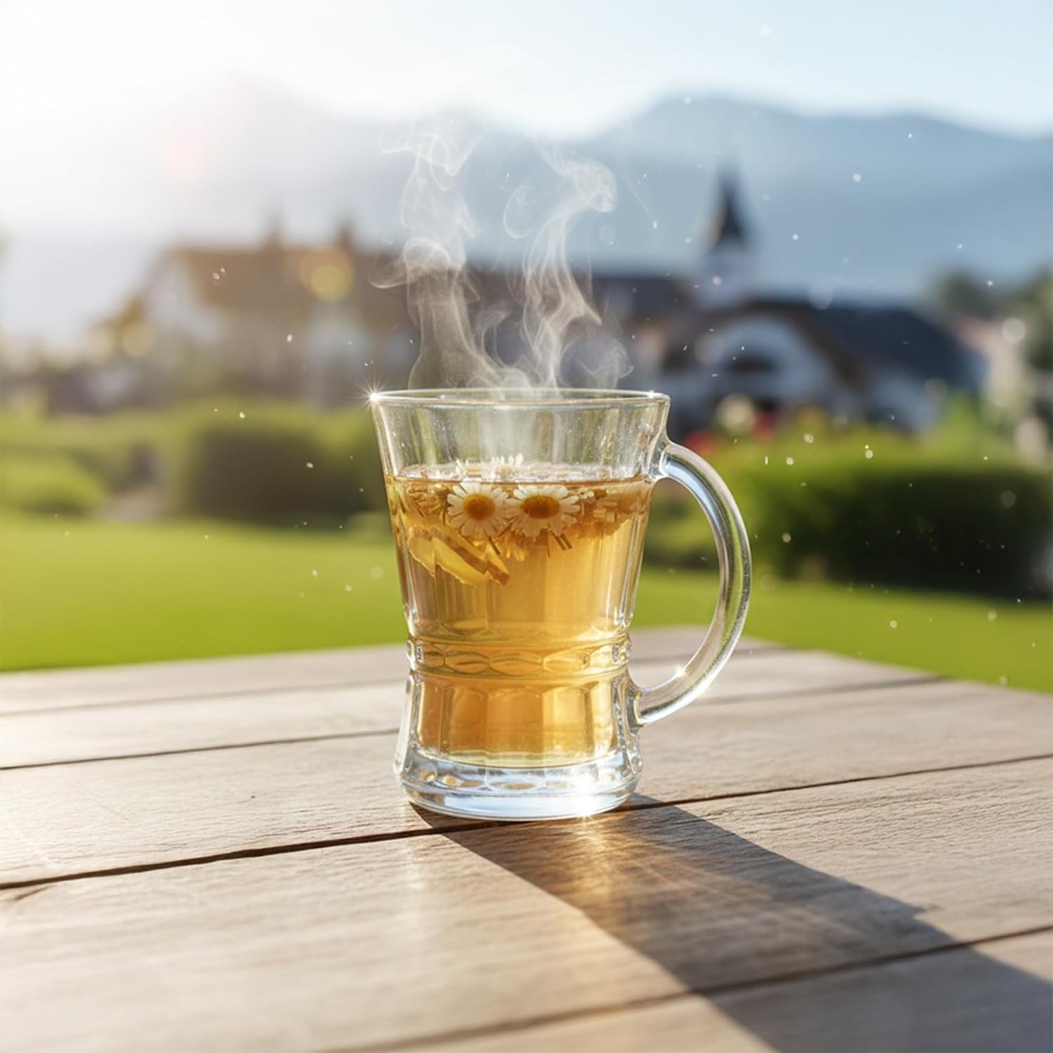 Clear Glass Coffee and Tea Cups with Handle, Set of 48, Small Glass Mugs for Espresso, Cappuccino, Latte, Turkish Tea, Events, Parties, Catering & Gift, Ribbed Drinkware, 5 oz