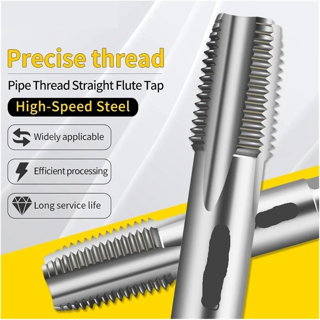 Pipe Tap Set Pipe Taps TIN Coating Straight Fluted Tap PS PF G BSP RP 1/16 1/8 1/4 3/8 Machine Screw Thread(Color 1,BSP1-11 L-95)