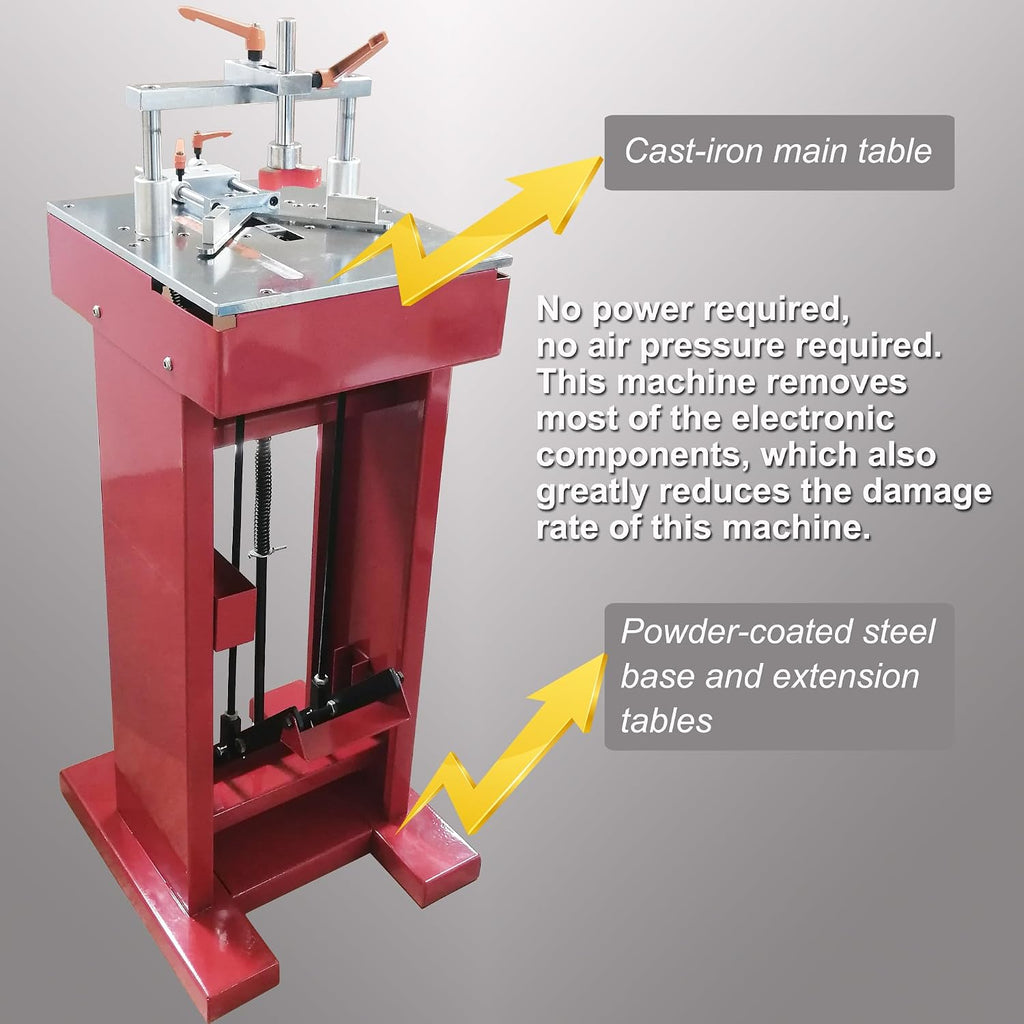 Picture Framing Machine Foot Pedal Iron Picture Framing Joiner Foot Frame Picture Frame Nail Angle Machine Manual Miter Frame Machine with Foot Crank V-Nail 7,10,12,15mm Each 200