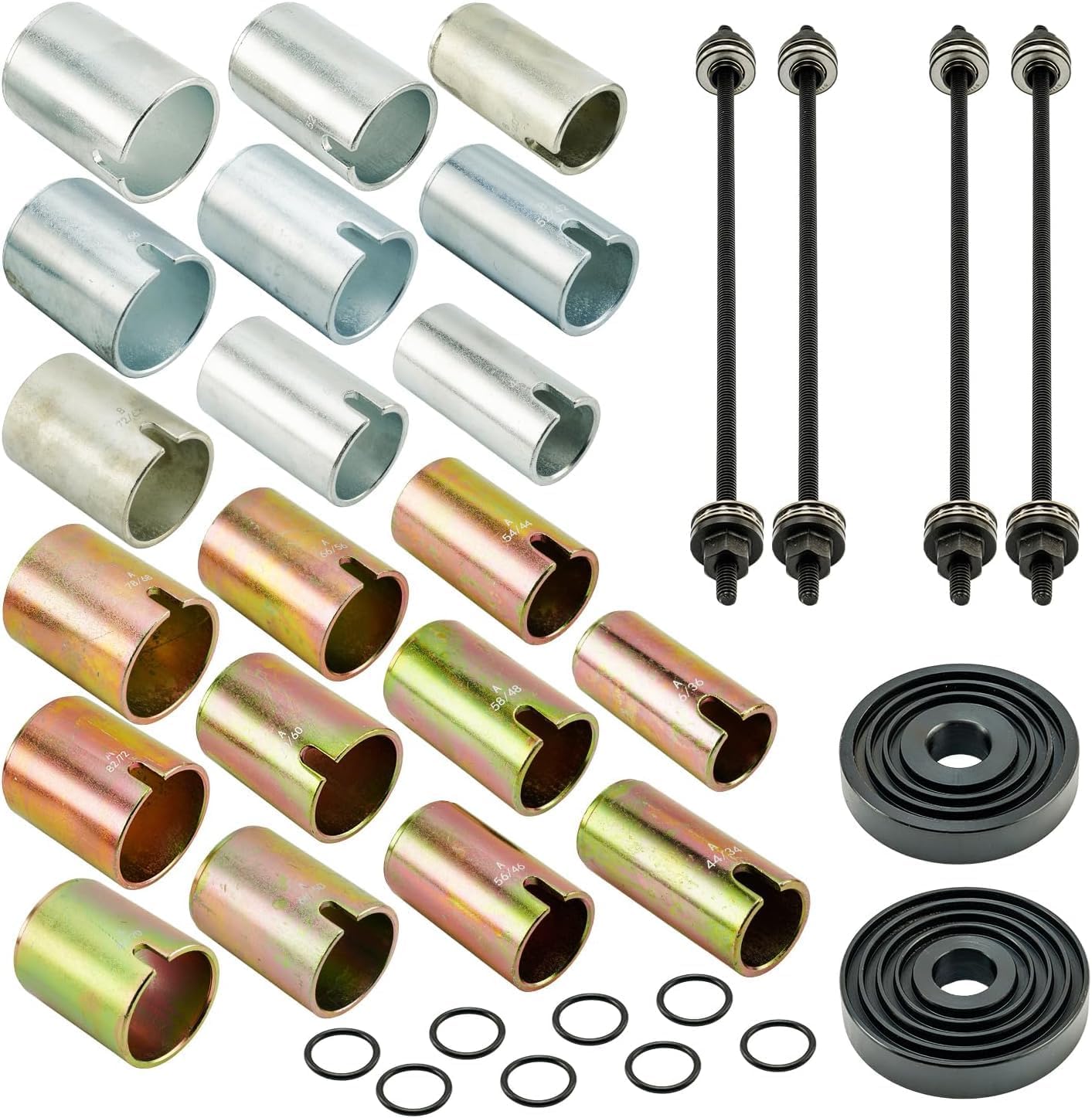 Engine Timing Tool Kit Bushing Installation Tool, 26Pc Universal Compression Pull Sleeve Kit Bushing Installation & Removal Tool Kit,