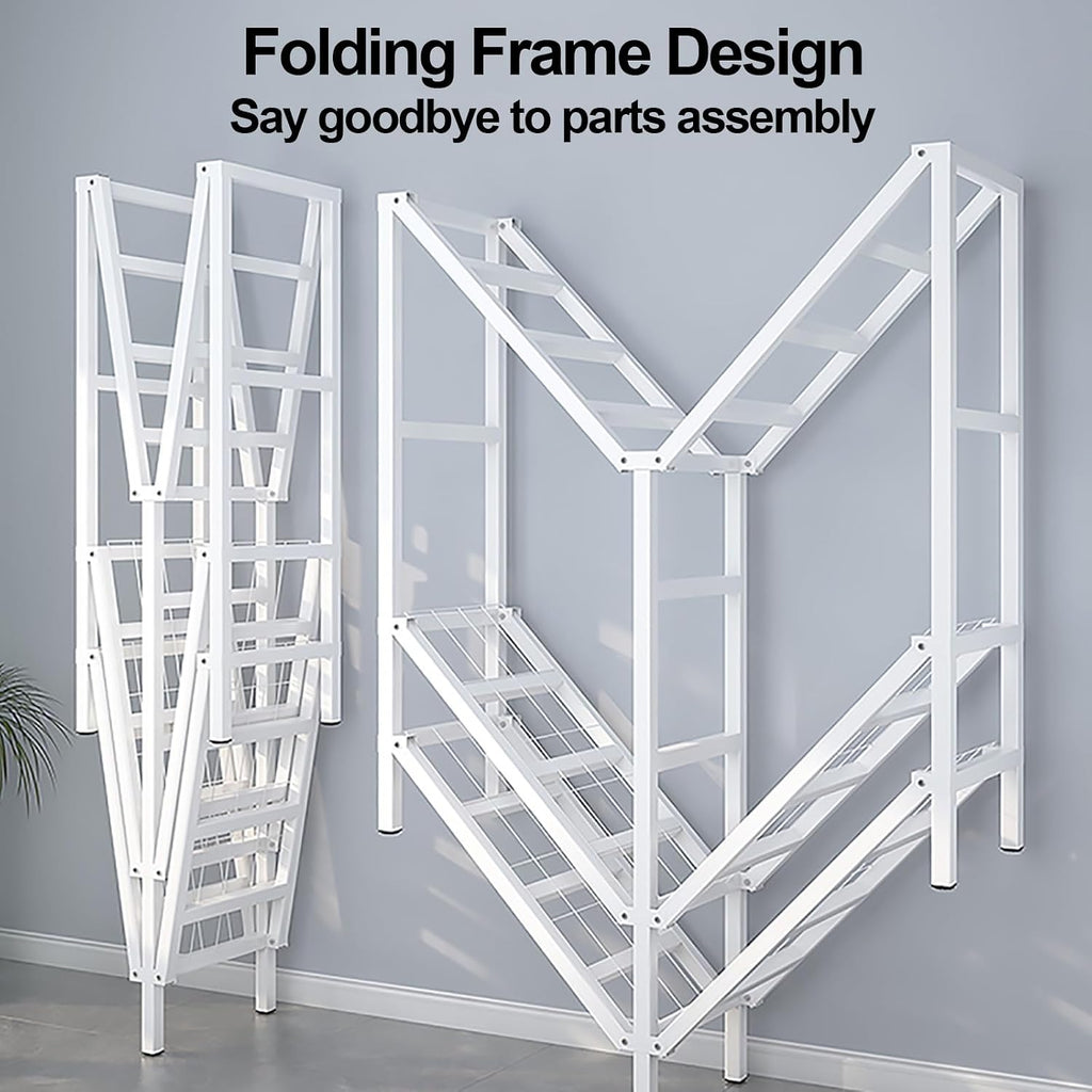 Foldable Portable Wardrobe Closet With Cover, Metal Garment Rack For Hanging Clothes, Clothing Rack, Enclosed Curtain Metal Clothing Organizer For Bedroom(Orange,180x175x52cm)
