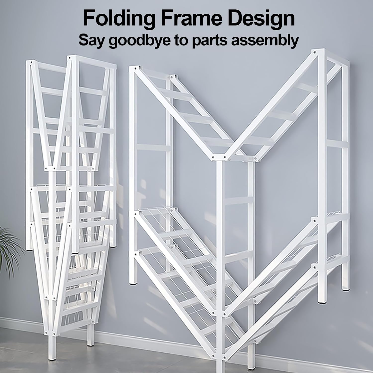 Foldable Portable Wardrobe Closet With Cover, Metal Garment Rack For Hanging Clothes, Clothing Rack, Enclosed Curtain Metal Clothing Organizer For Bedroom(Green,203x175x52cm)