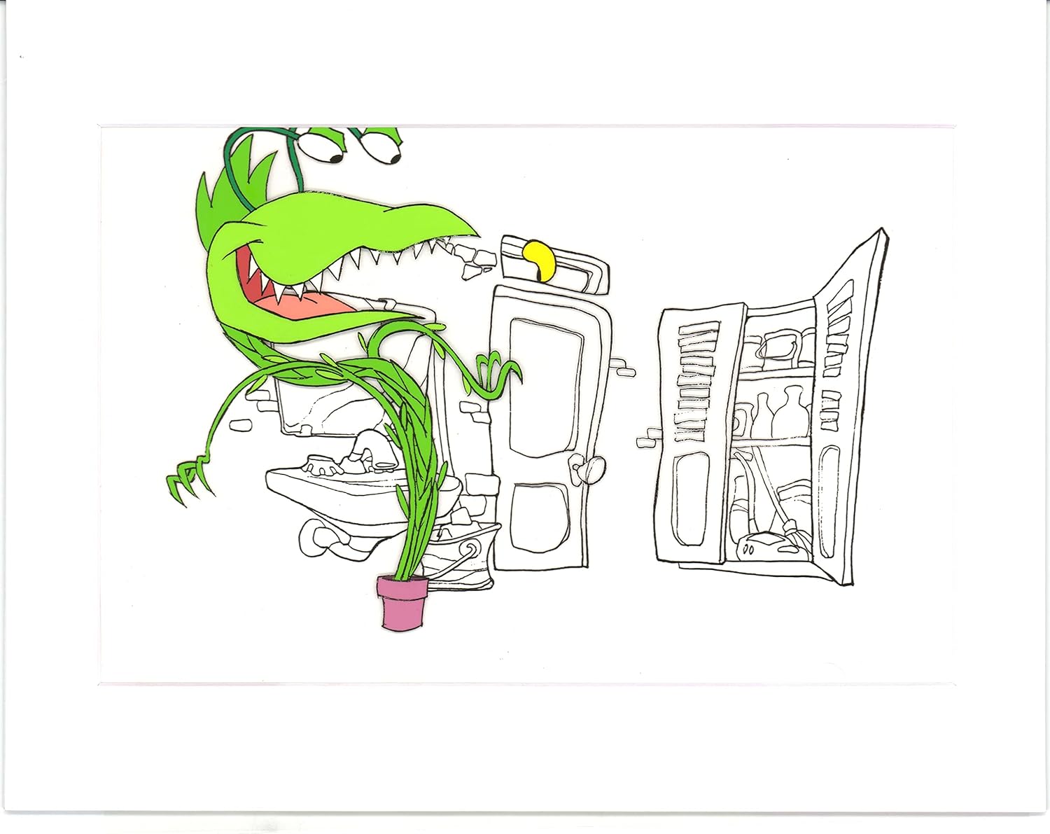 Little Shop of Horrors Junior Monster from Marvel Original Production Animation Cel 1991 b5589