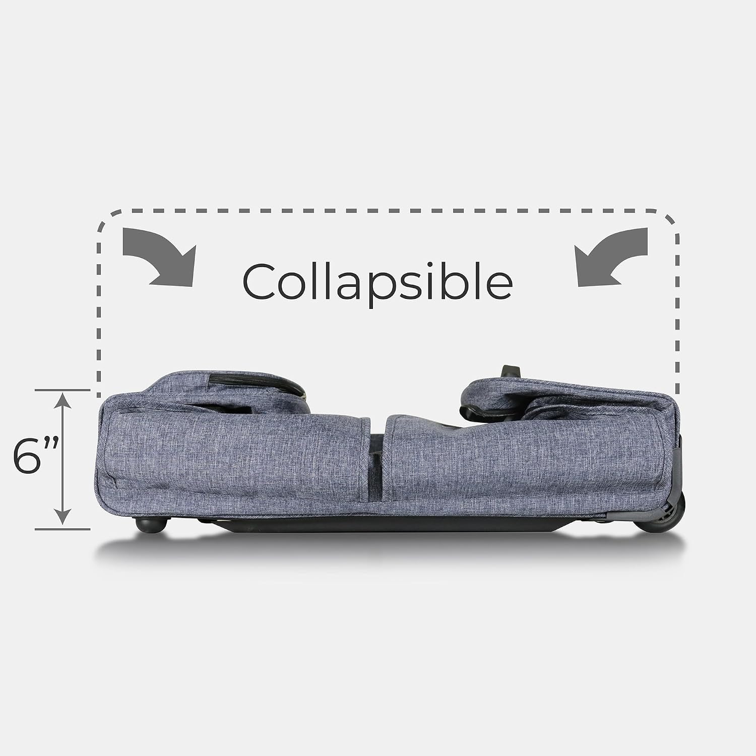 Mavii Deluxe Dance Bag with Garment Rack, 28 Inch Rolling Duffel for Competitions & Travel, Patent-Pending Stability Frames, Lightweight Aluminum Rack, Wheeled Upright Luggage, Heathered Gray