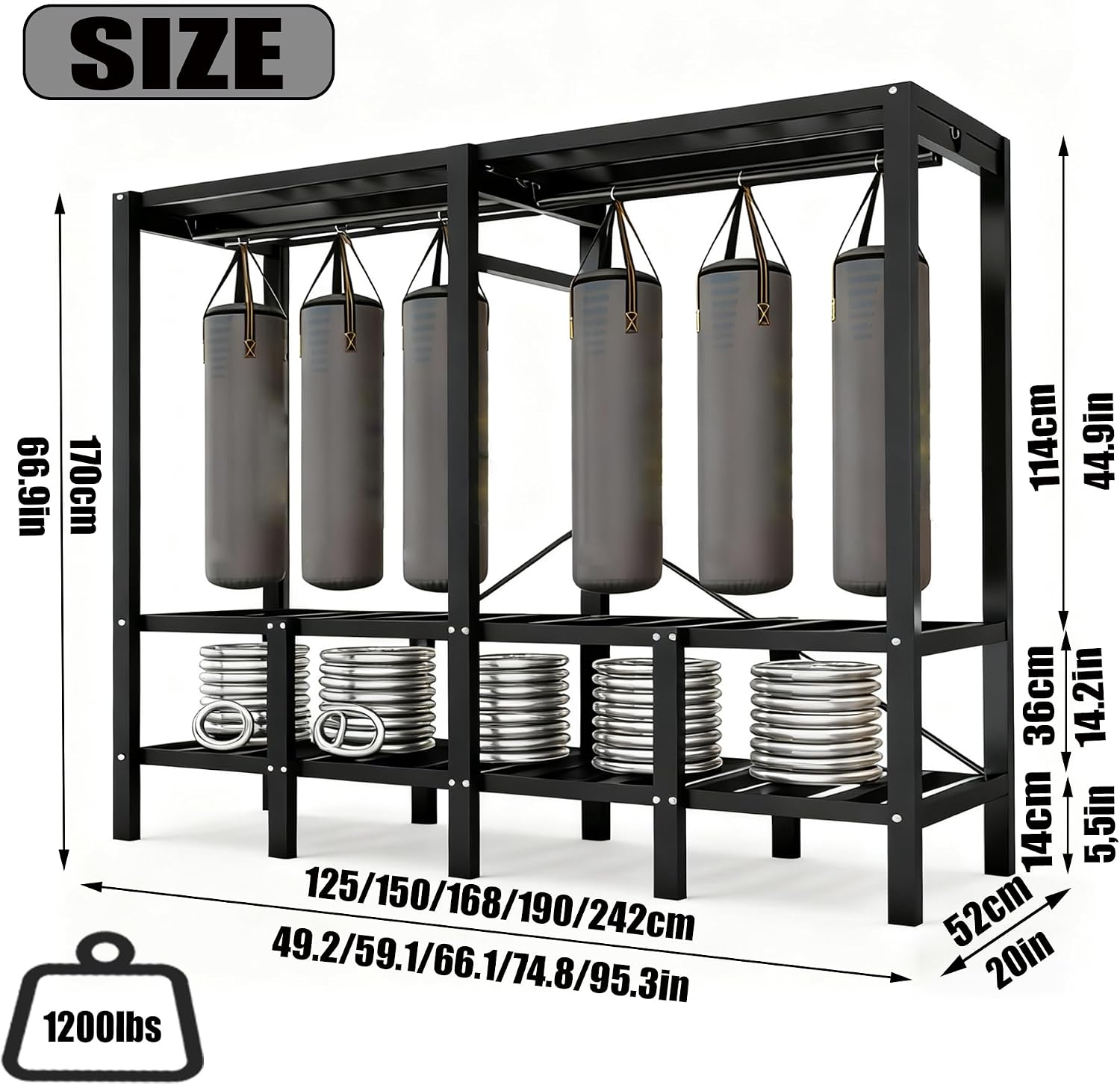 59.1in Heavy Duty Portable Closet, Foldable Wardrobe Closet with Cover, Metal Clothing Shelves for Clothes Organizers and Storage, for Bedrooms, Apartments, Rental Properties (Grey, 59.1in)