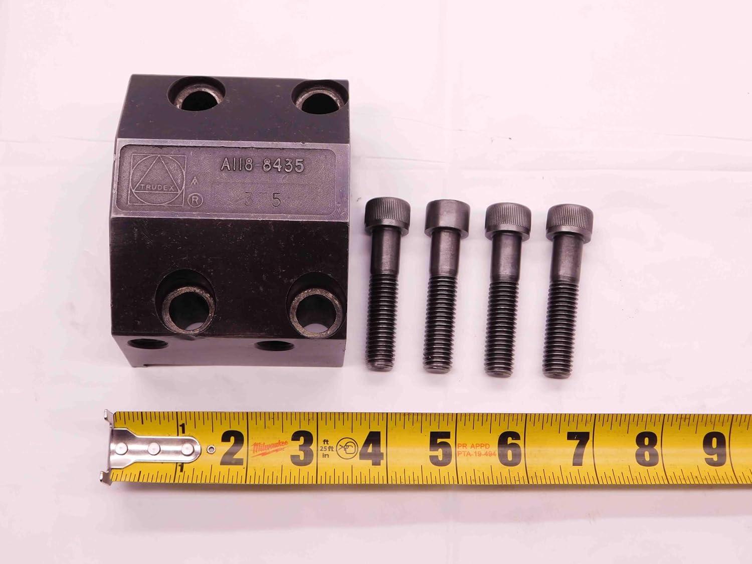 TRUDEX 1 1/2 I.D. Lathe Boring BAR Turret 45mm X 80mm Bolt Pattern A118-8435 - BR10125BW5