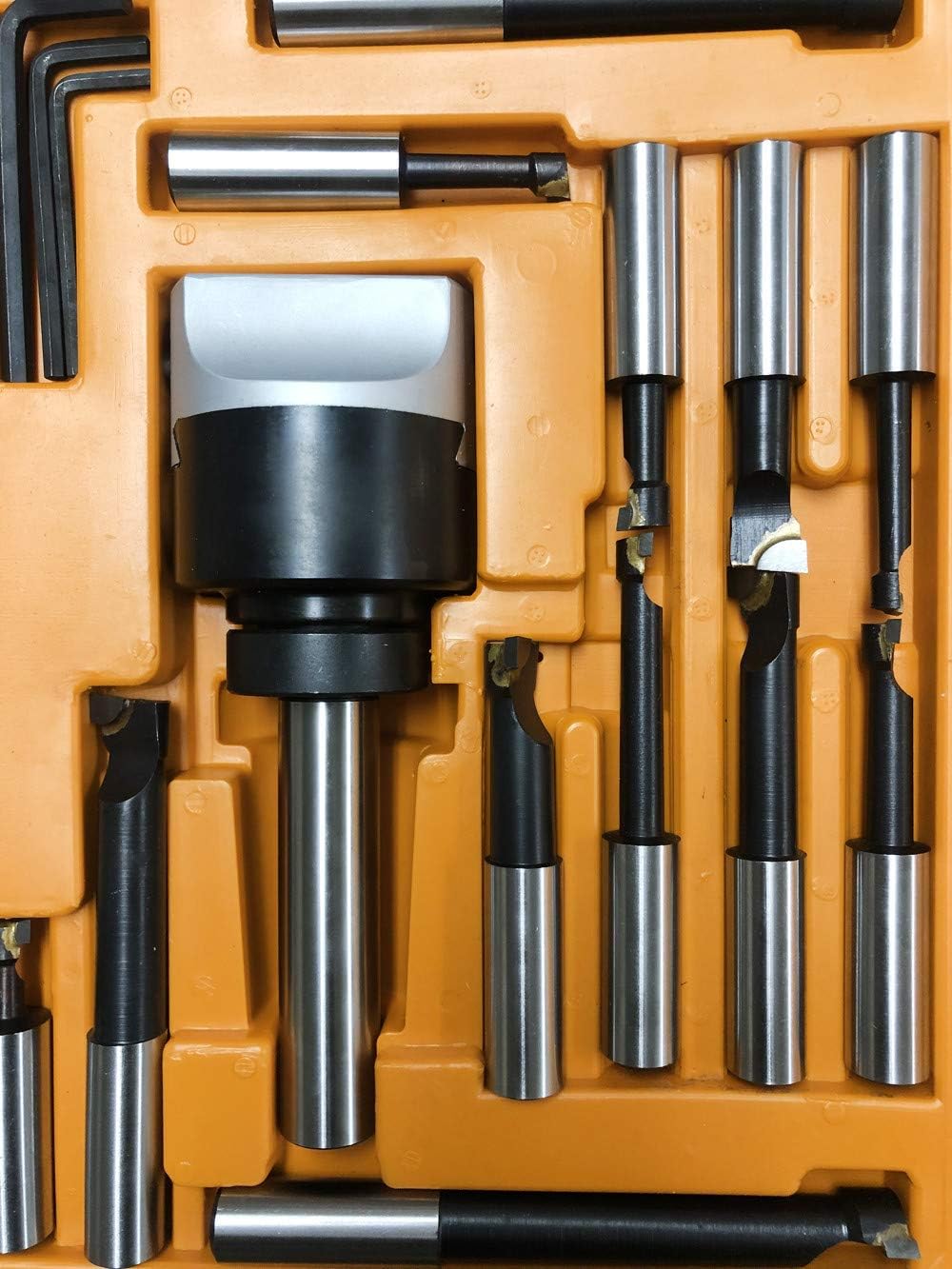 1'' Shank Carbide Tipped 3'' Boring Head Set 12 Pc 3/4'' Boring Bar Set