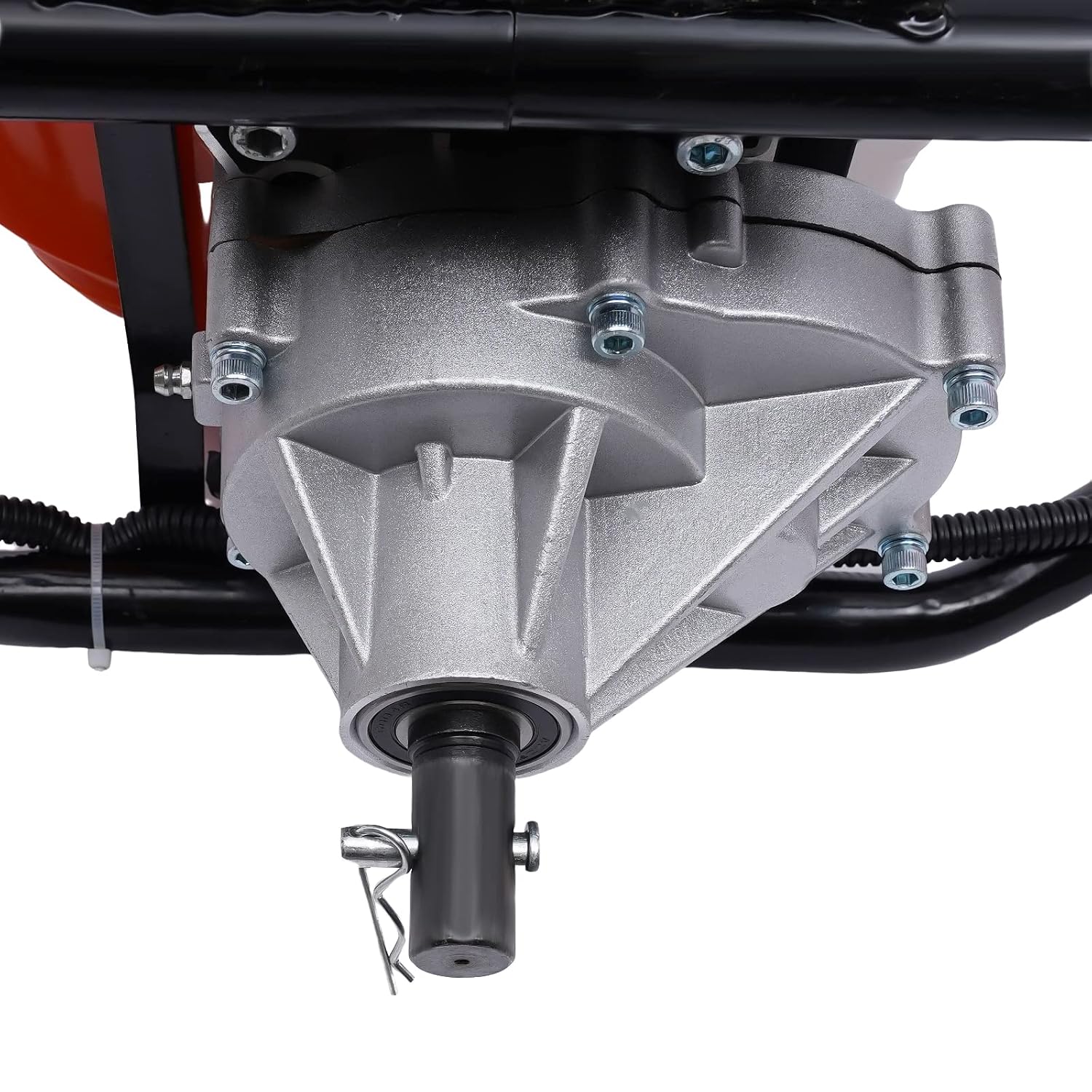 Fence Earth Auger, Petrol Borer 52cc 2.3HP 2-Stroke Post Hole Digger+Drill Bits 4' 6' 8' Bar Single Cylinder Air-Cooled System One Man Fence Earth Auger