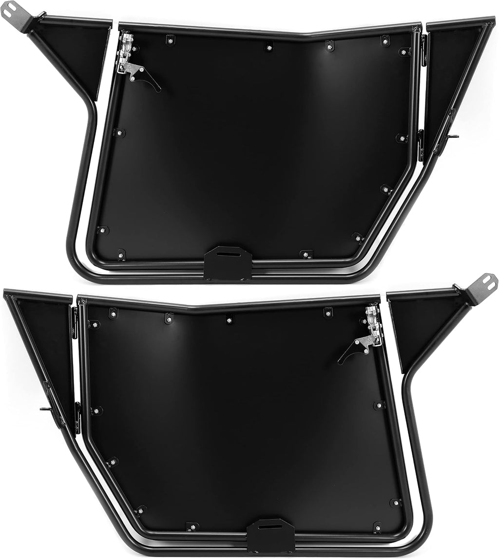 ALMULOO UTV Metal Doors w/Latches Compatible with 2008-2014 RZR 800 / RZR-S 800; 2011-2014 RZR XP 900; 2012-2021 RZR 570 2 Door Models Suicide Doors NOT FOR RZR-4