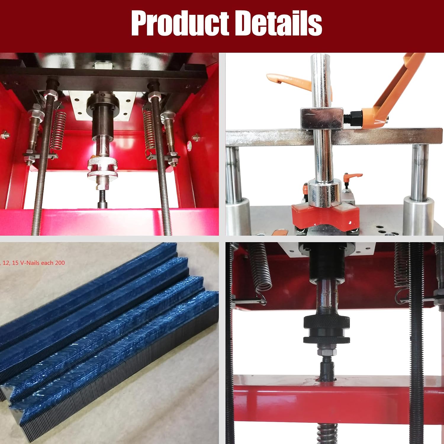TECHTONGDA Picture Framing Machine Pedal Iron Picture Frame Nailer, Manual Nail Angle Machine Wood Corner Frame Joiner with V-Nail 7,10,12,15mm
