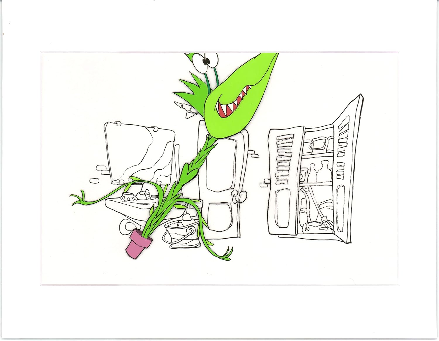 Little Shop of Horrors Junior Monster from Marvel Original Production Animation Cel 1991 b5601