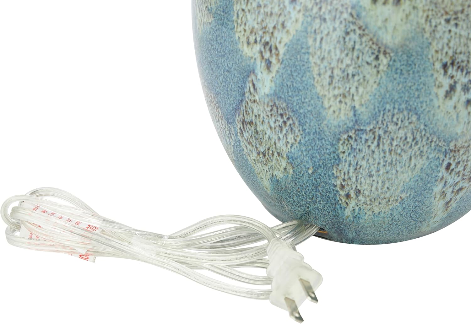 Deco 79 Ceramic Room Table Lamp Abstract Textured Accent Lamp with Drum Shade, set of 2 Lamp 8' x 8' x 32', Teal