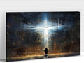 ANRUOXI Jesus Wall Art, Picture of Jesus Crucifixion Canvas Prints Christian Religious Canvas Wall Decoration, Death of Jesus Poster Printing Living Room Painting Bedroom Church Decor 32' Hx48 W Inch