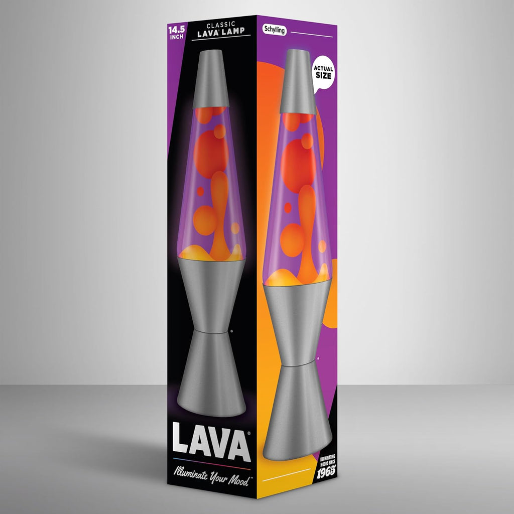 Lava® Lamp - 14.5' Purple Sunset - The Original Motion Light - Yellow Wax and Purple Liquid - Item #2635 (Amazon Exclusive),(Pack of 4)