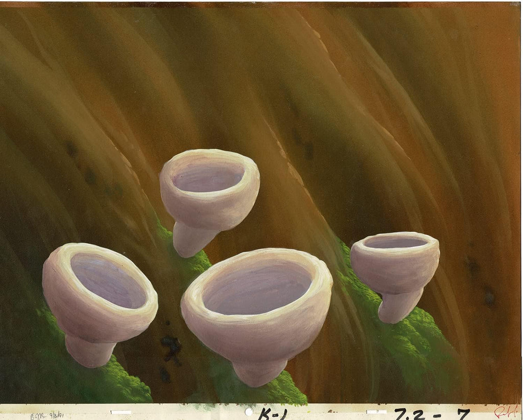 Ferngully Original Production Animation Cel Setup of Pips and Batty Koda with Original Production Background Signed by Bill Kroyer 1992